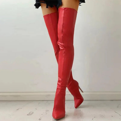 Stiefel für Frauen Überknie Warm Bequem Mode