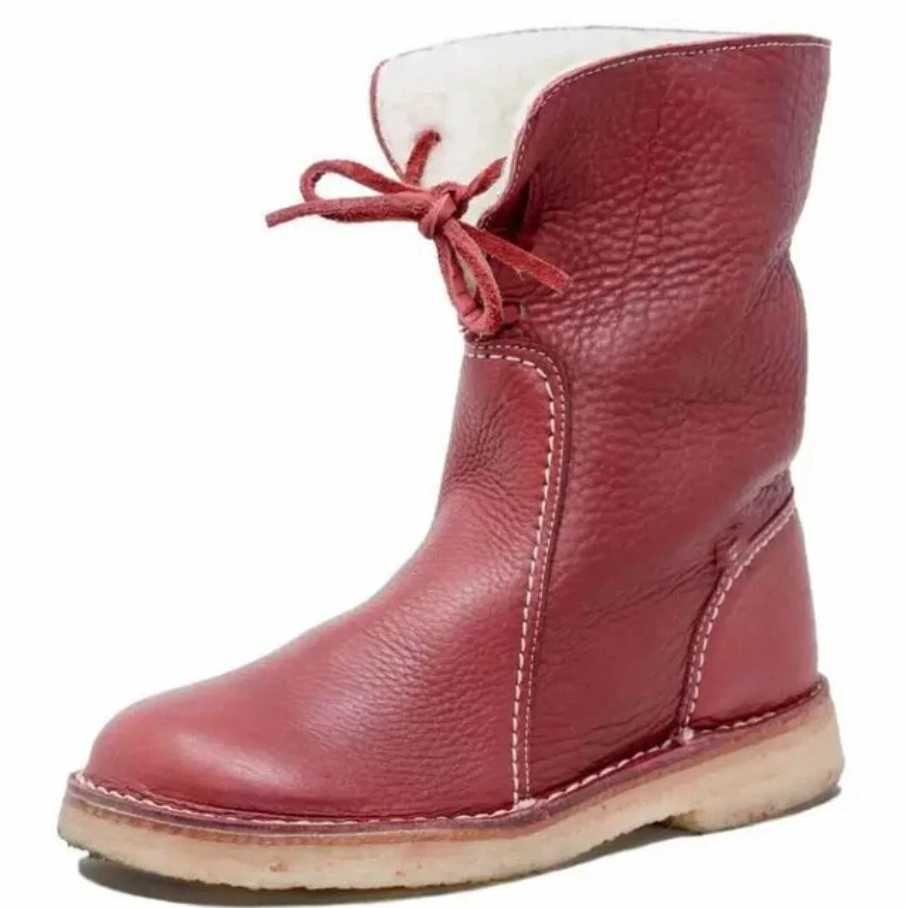 Molly warme Lederstiefel für Schnee