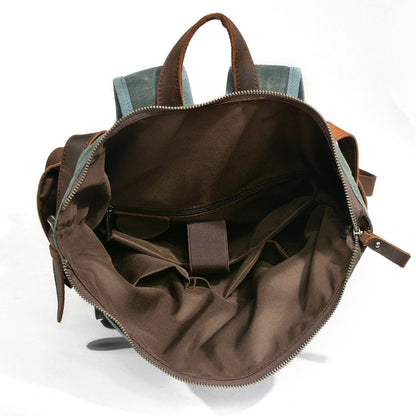 Nachhaltiger Reise Rucksack Rolltop Canvas Stilvoll