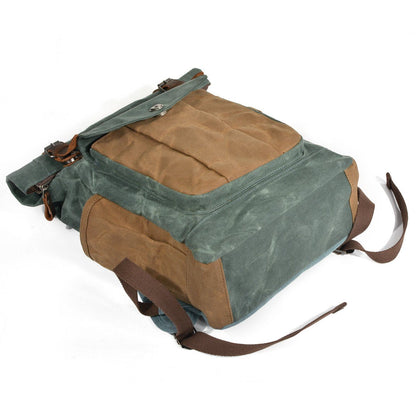 Nachhaltiger Reise Rucksack Rolltop Canvas Stilvoll