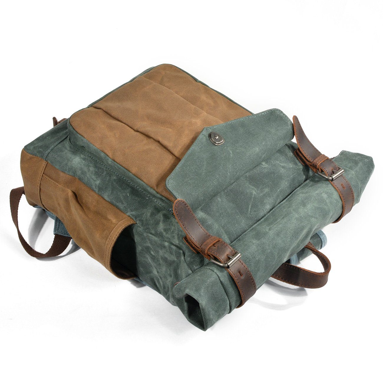 Nachhaltiger Reise Rucksack Rolltop Canvas Stilvoll