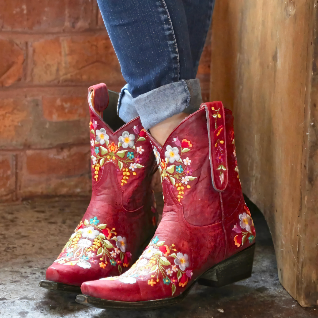 WasserdichteCowboy-Stiefel Damen Vintage Stil - BerlinGlamour