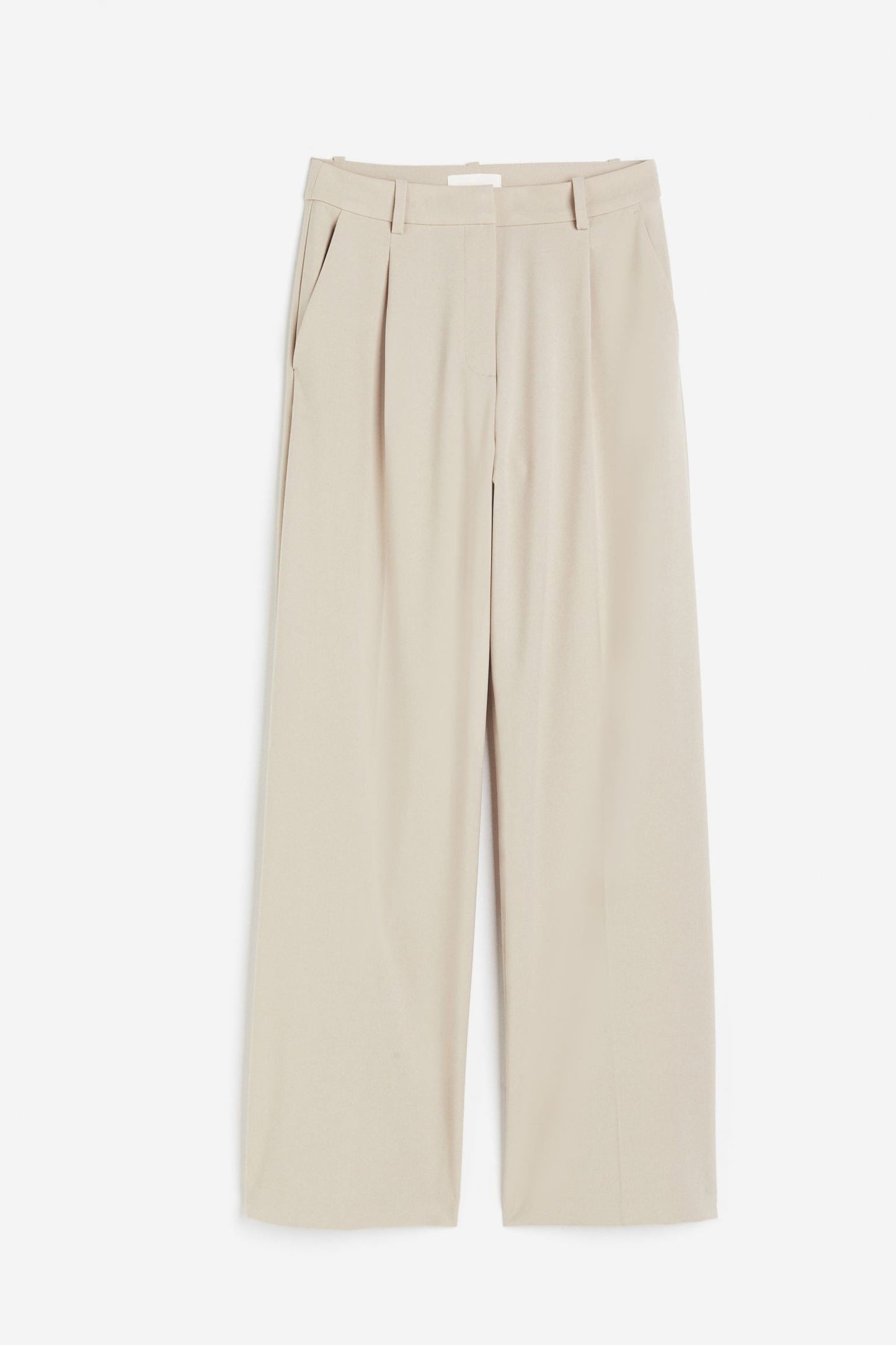 Weite Damenhose mit Bundfalten und geradem Schnitt → Damenhose Weit Bequem Bundfalten Schnitt