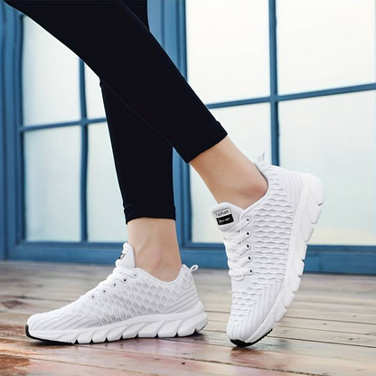 Damen Sneaker Weiß Modisch Schuhe