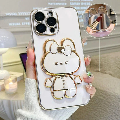 iPhone Hülle 3D Hase Spiegel Design Kawaii