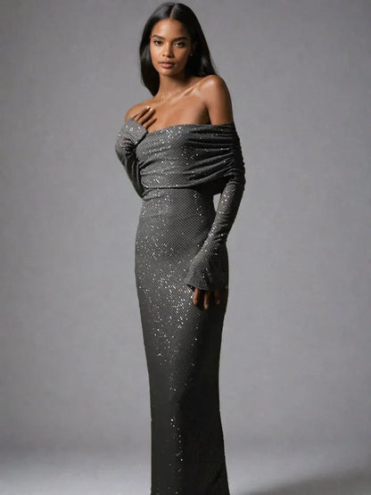 Elegantes Abendkleid Damen Feierlichkeiten Formell