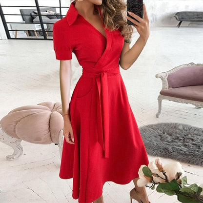 Elegantes Damen A-Linien-Kleid Zeitlos Lang