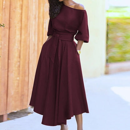 Elegantes Damen A-Linien-Kleid Zeitlos Lang