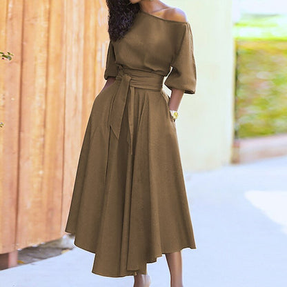 Elegantes Damen A-Linien-Kleid Zeitlos Lang