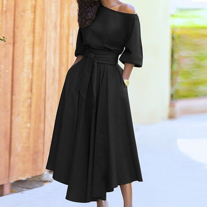 Elegantes Damen A-Linien-Kleid Zeitlos Lang