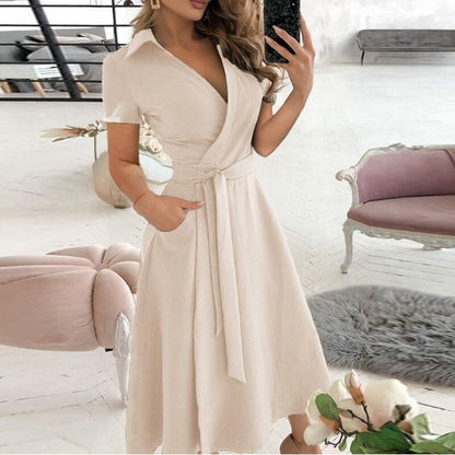 Elegantes Damen A-Linien-Kleid Zeitlos Lang