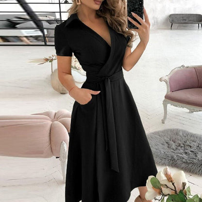 Elegantes Damen A-Linien-Kleid Zeitlos Lang