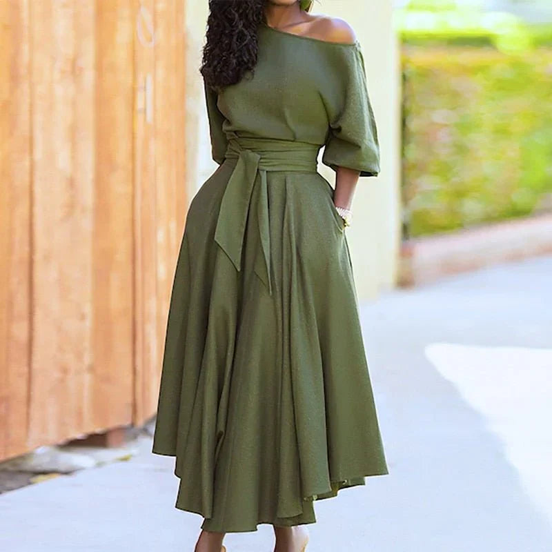 Elegantes Damen A-Linien-Kleid Zeitlos Lang