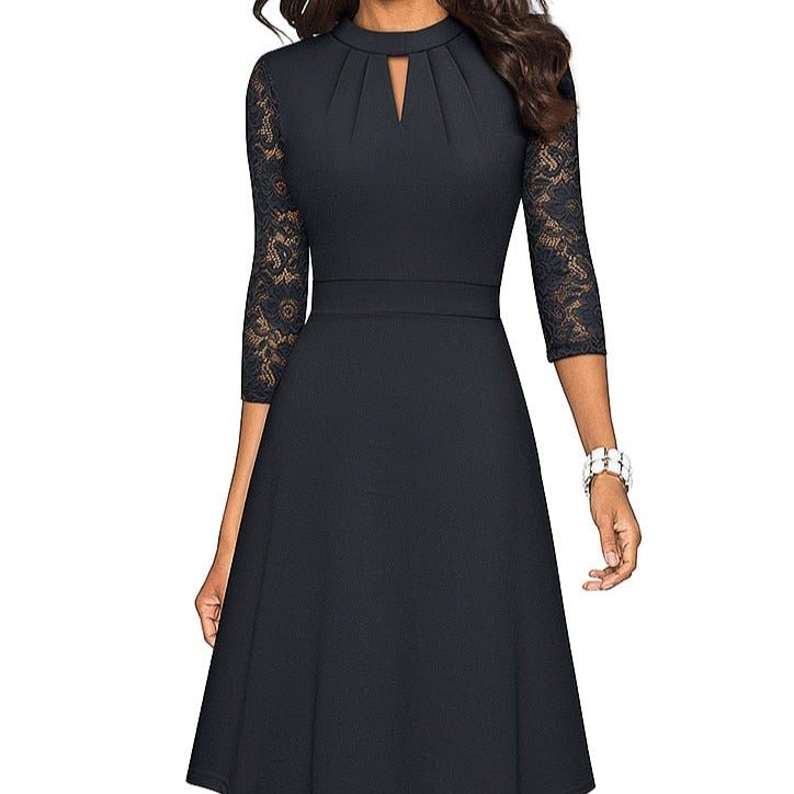 Spitzenkleid Ausgehkleid Elegant Durchbrochen - BerlinGlamour