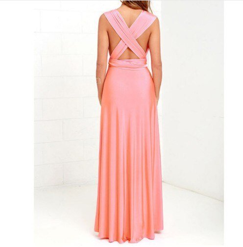 Elegantes Maxikleid Ohne Rücken für Frauen Lang Abendkleid