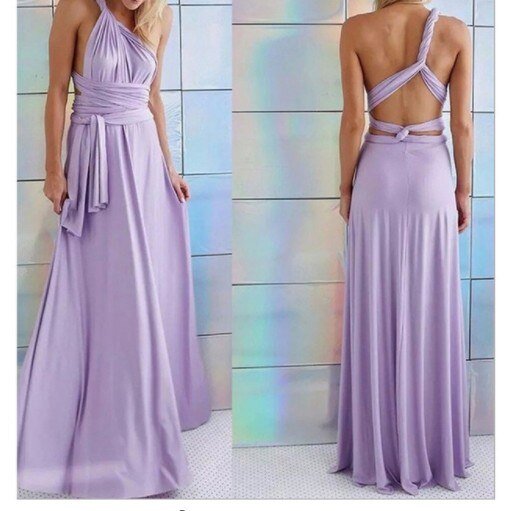 Elegantes Maxikleid Ohne Rücken für Frauen Lang Abendkleid