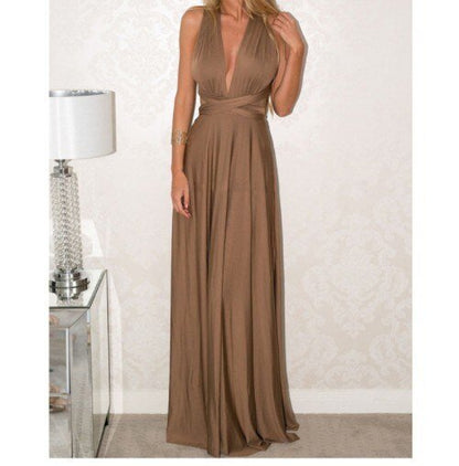 Elegantes Maxikleid Ohne Rücken für Frauen Lang Abendkleid