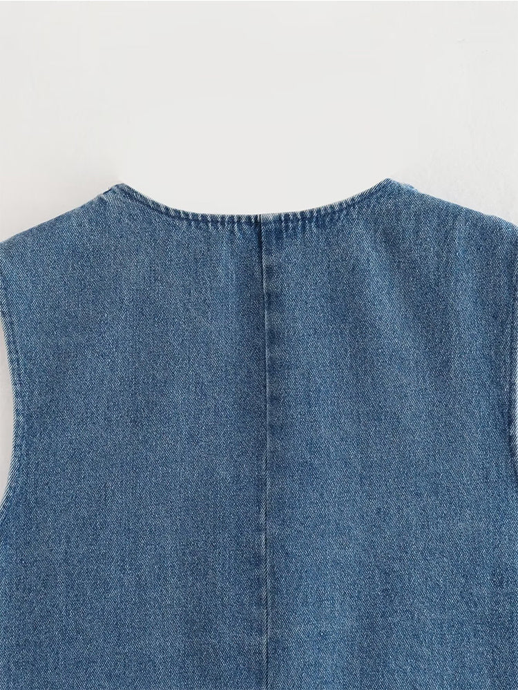 Blaue Damen Jeansjacke Modern Trendy