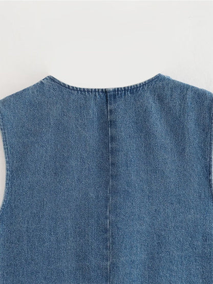Blaue Damen Jeansjacke Modern Trendy
