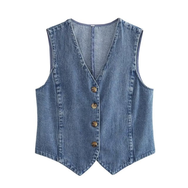 Blaue Damen Jeansjacke Modern Trendy