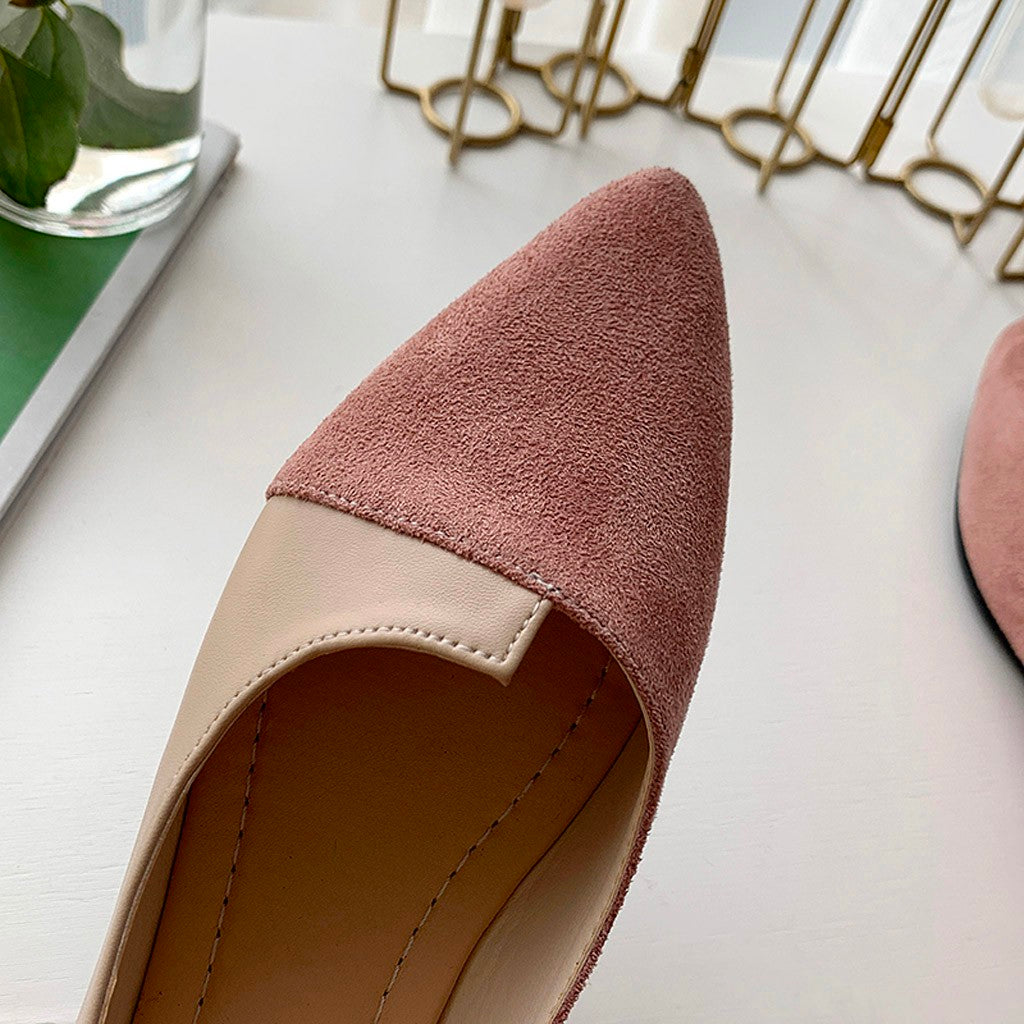 Damen Mule Schuhe Spitz Zehe Farbenfroh Modern