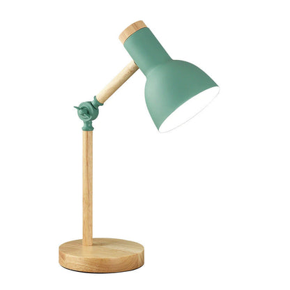 Skandinavische Tischlampe Holz Metall Verstellbar 45cm