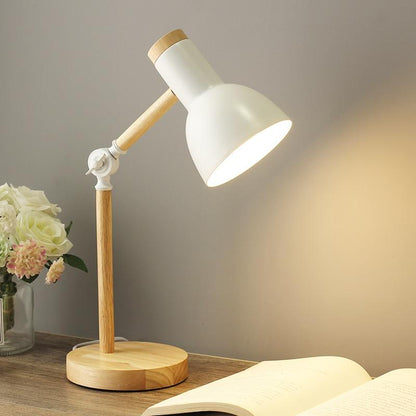Skandinavische Tischlampe Holz Metall Verstellbar 45cm