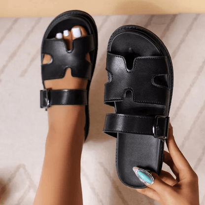 Damen Sandalen Bequem Schlicht Elegannt