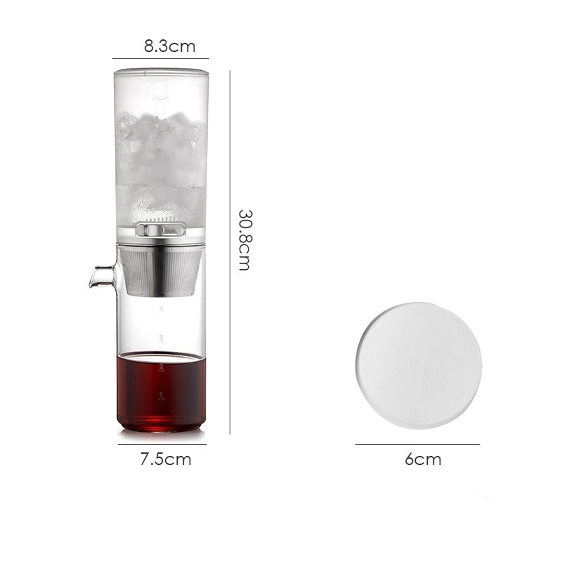 Kaltkaffee-Bereiter Verstellbar Glas Tropf Modern
