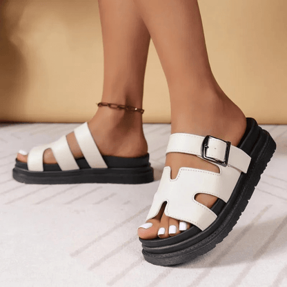 Damen Sandalen Bequem Schlicht Elegannt