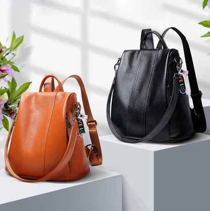 Leder Rucksack Sicherheit Diebstahlschutz Robust