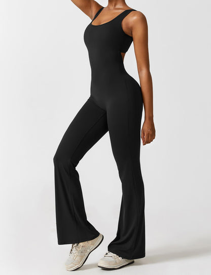Rückenfreier Jumpsuit Damen Flare Style Sommer