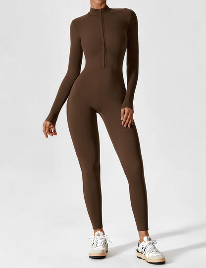Damen Sommeranzug Langarm Set Reißverschluss Modern
