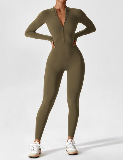 Nahtloser Bodysuit Full-Zip Frauen