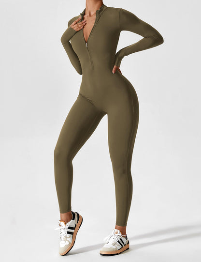 Damen Sommeranzug Langarm Set Reißverschluss Modern