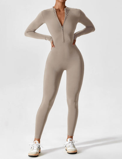 Damen Sommeranzug Langarm Set Reißverschluss Modern