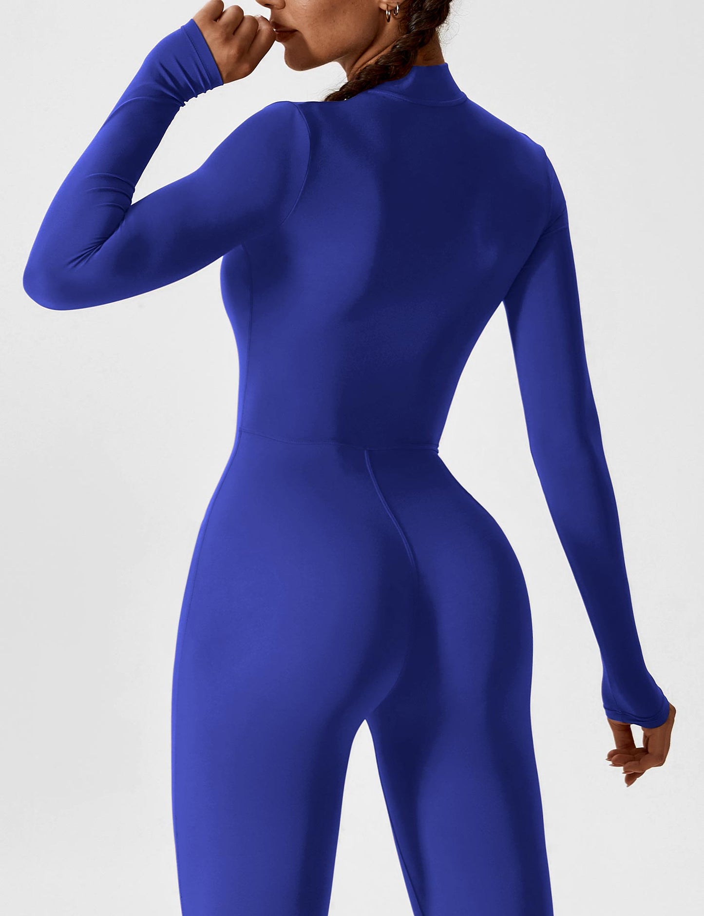 Damen Sommeranzug Langarm Set Reißverschluss Modern