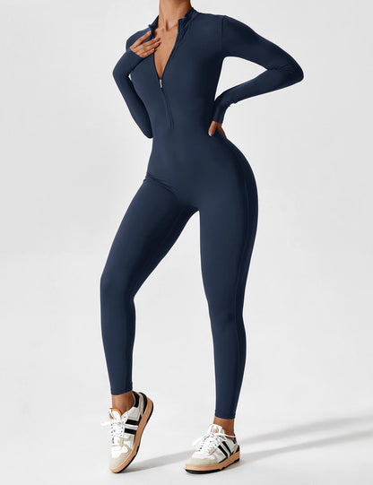 Damen Sommeranzug Langarm Set Reißverschluss Modern