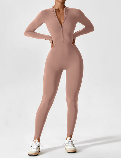 Damen Sommeranzug Langarm Set Reißverschluss Modern