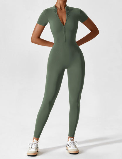 Nahtloser Bodysuit Full-Zip Frauen