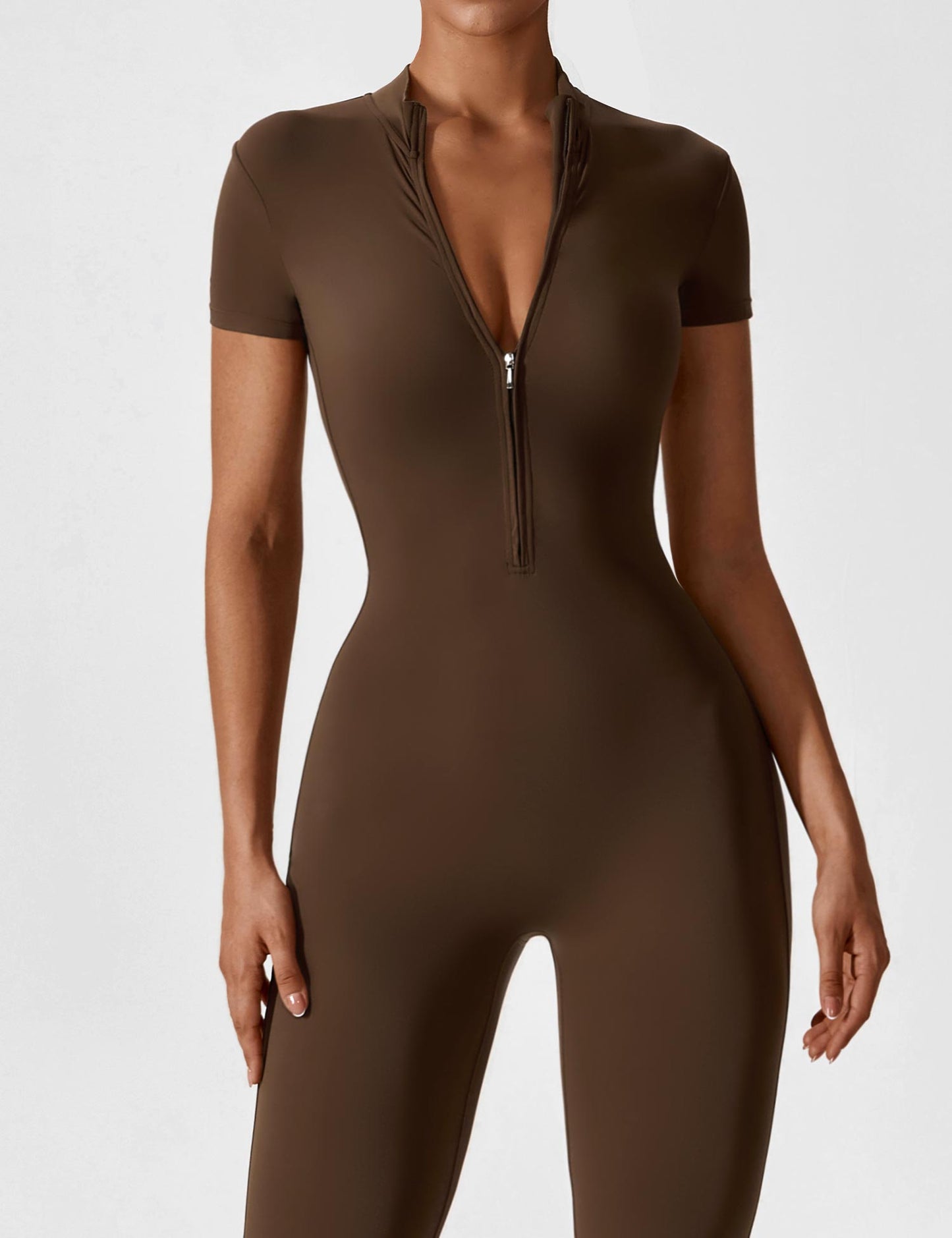 Nahtloser Bodysuit Full-Zip Frauen