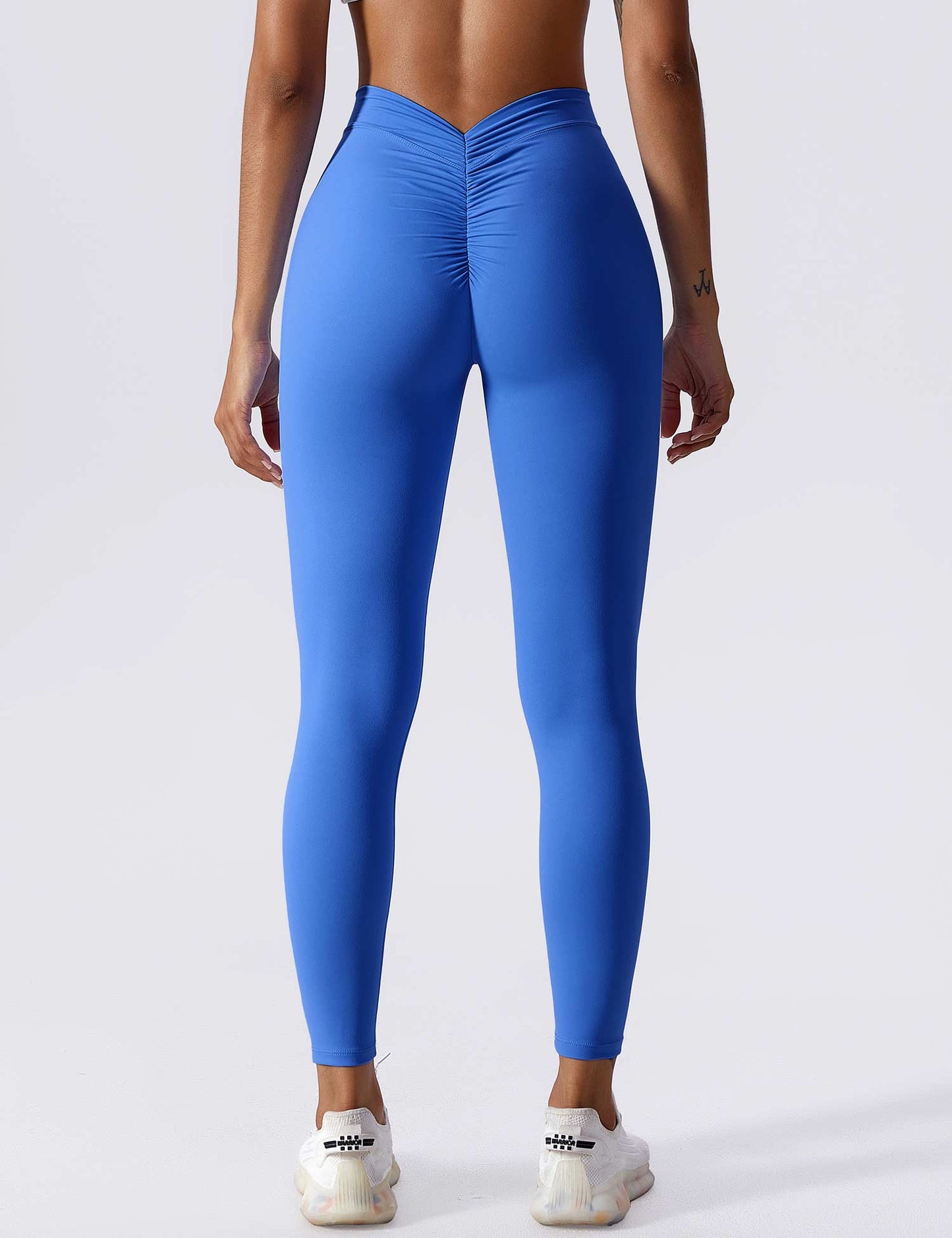 Hohe Stretch Leggings Damen Nahtlos Scrunch