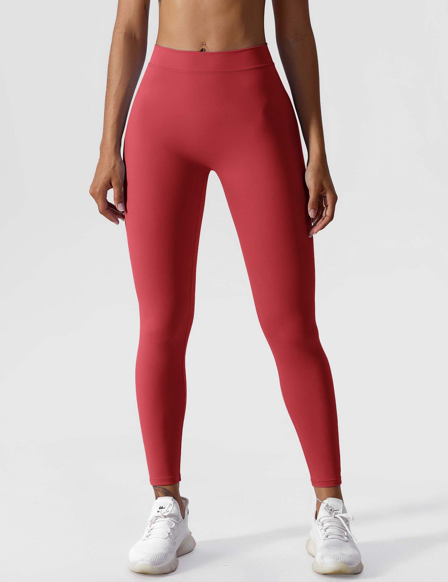 Hohe Stretch Leggings Damen Nahtlos Scrunch