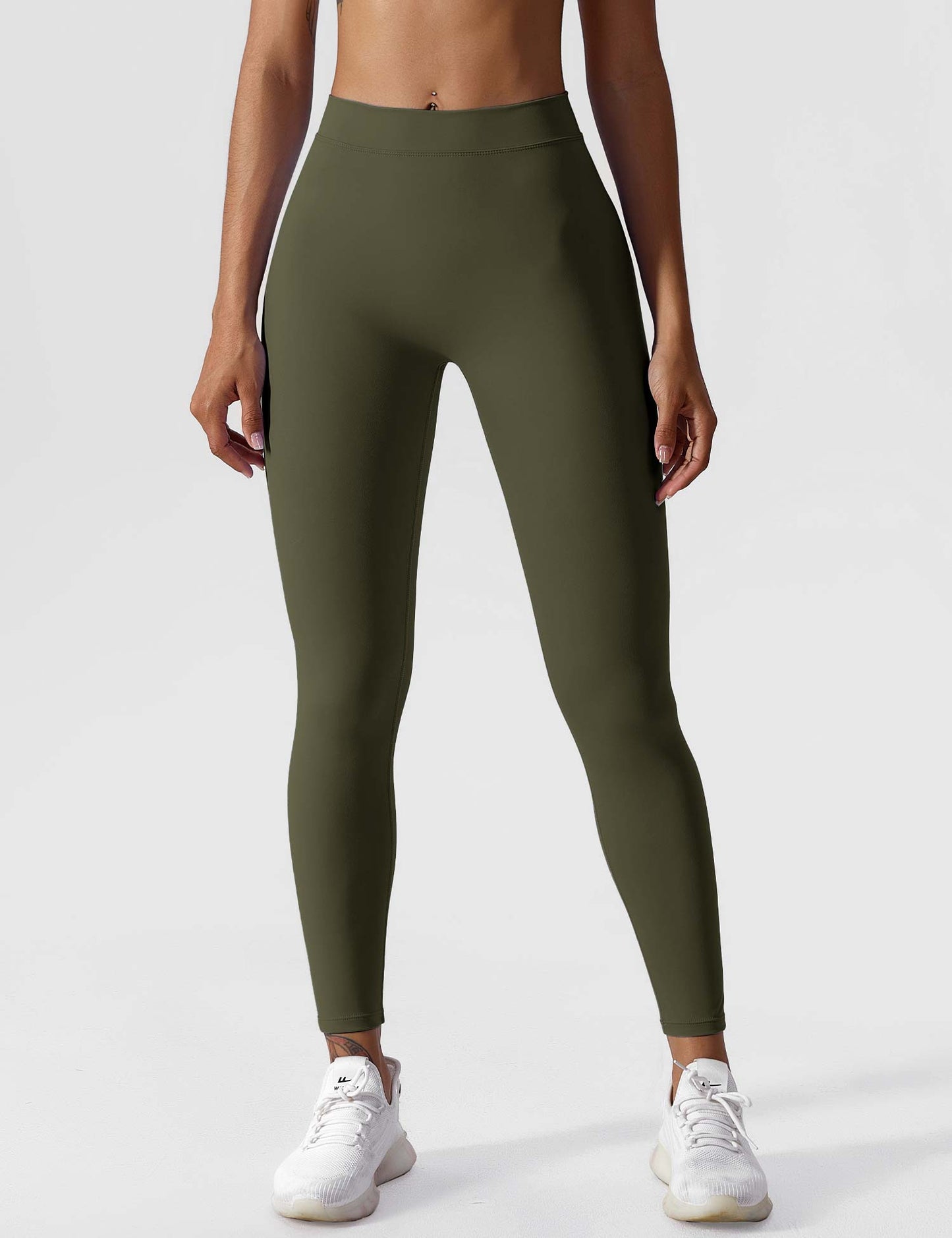Hohe Stretch Leggings Damen Nahtlos Scrunch