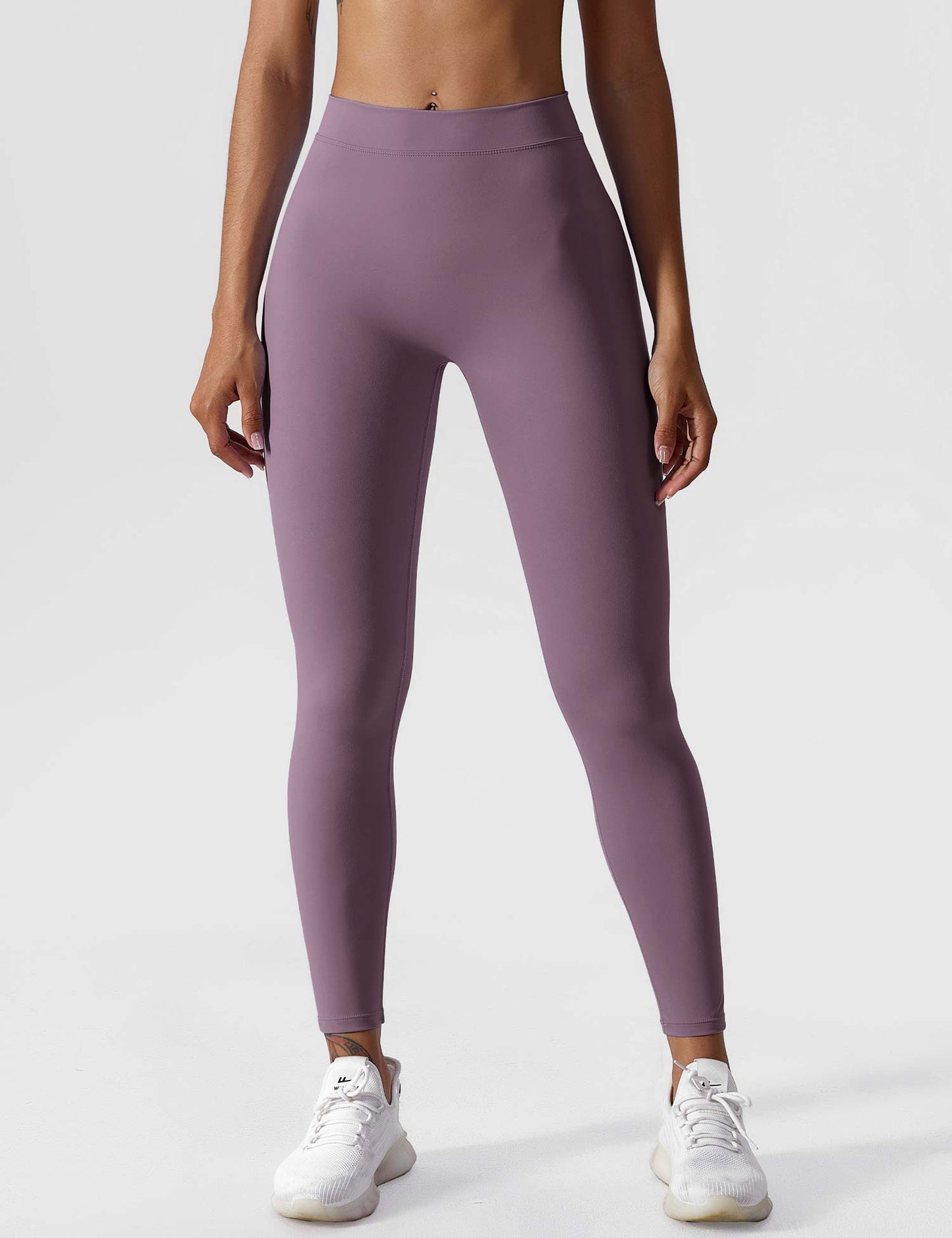 Hohe Stretch Leggings Damen Nahtlos Scrunch