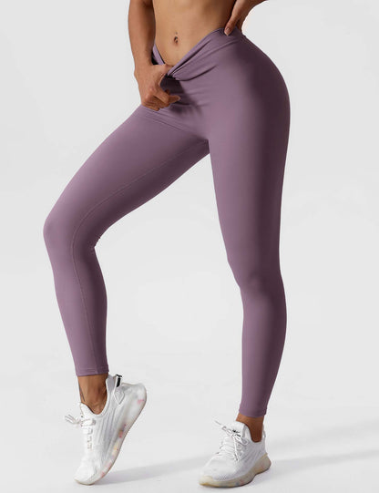 Hohe Stretch Leggings Damen Nahtlos Scrunch