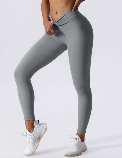 Hohe Stretch Leggings Damen Nahtlos Scrunch