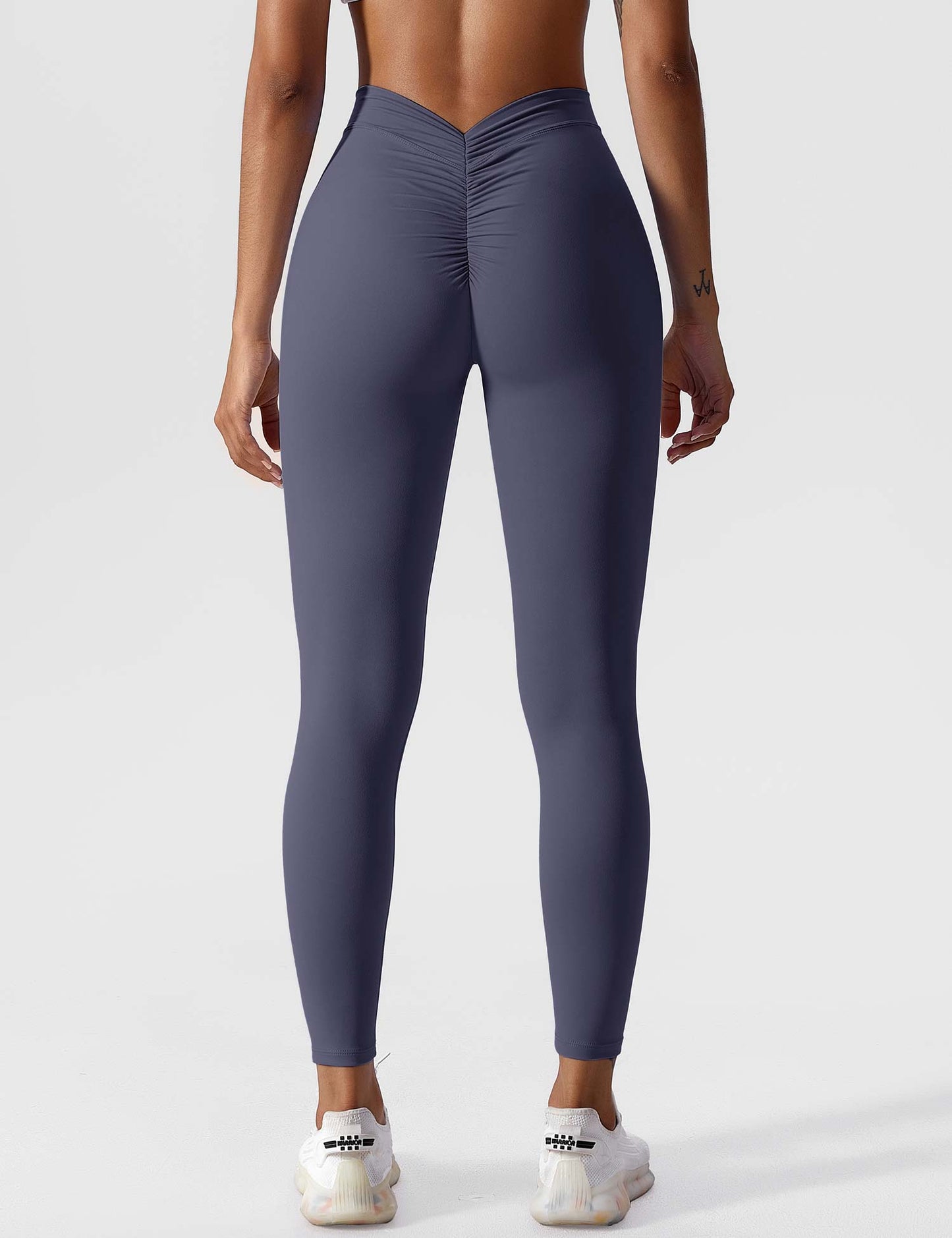 Hohe Stretch Leggings Damen Nahtlos Scrunch