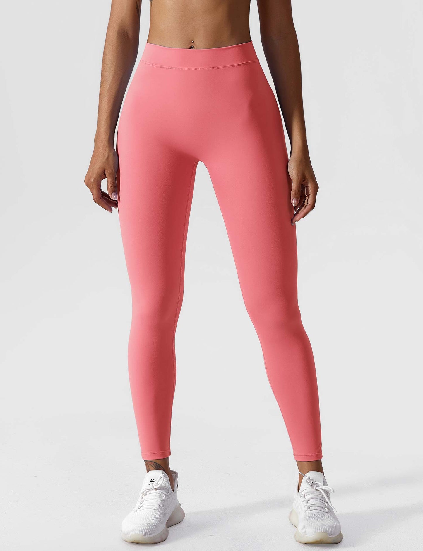 Hohe Stretch Leggings Damen Nahtlos Scrunch