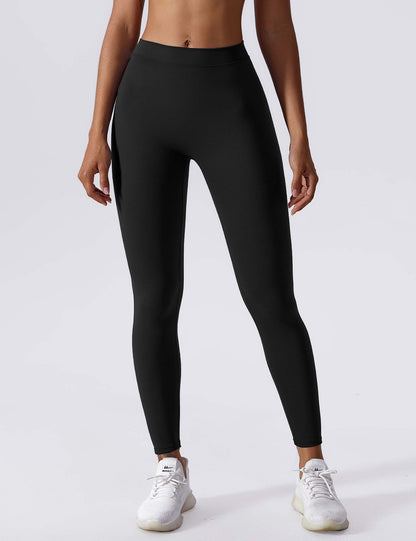 Hohe Stretch Leggings Damen Nahtlos Scrunch